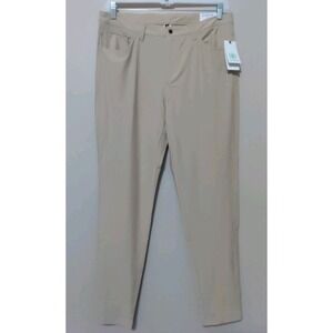 Gaiam Men Commuter Humus Beige Smooth Fabric Pants Size 34x32